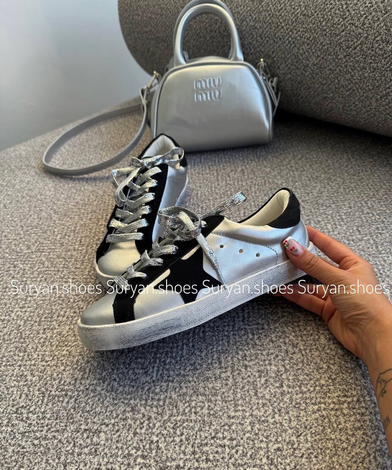 کتونی سیلور مشکی Super Star کد : 50308