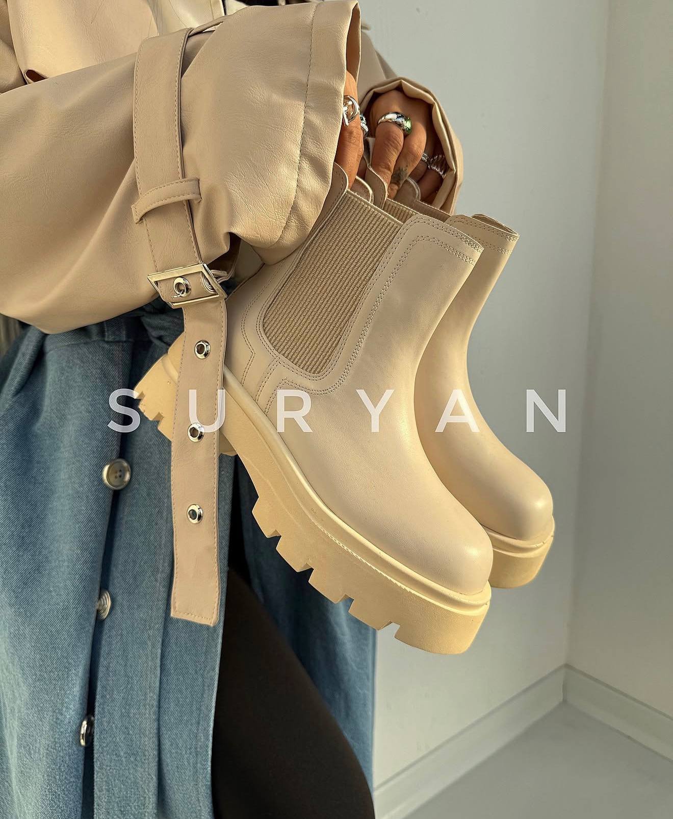 بوت بغل کش کرم Depot کد : 50352