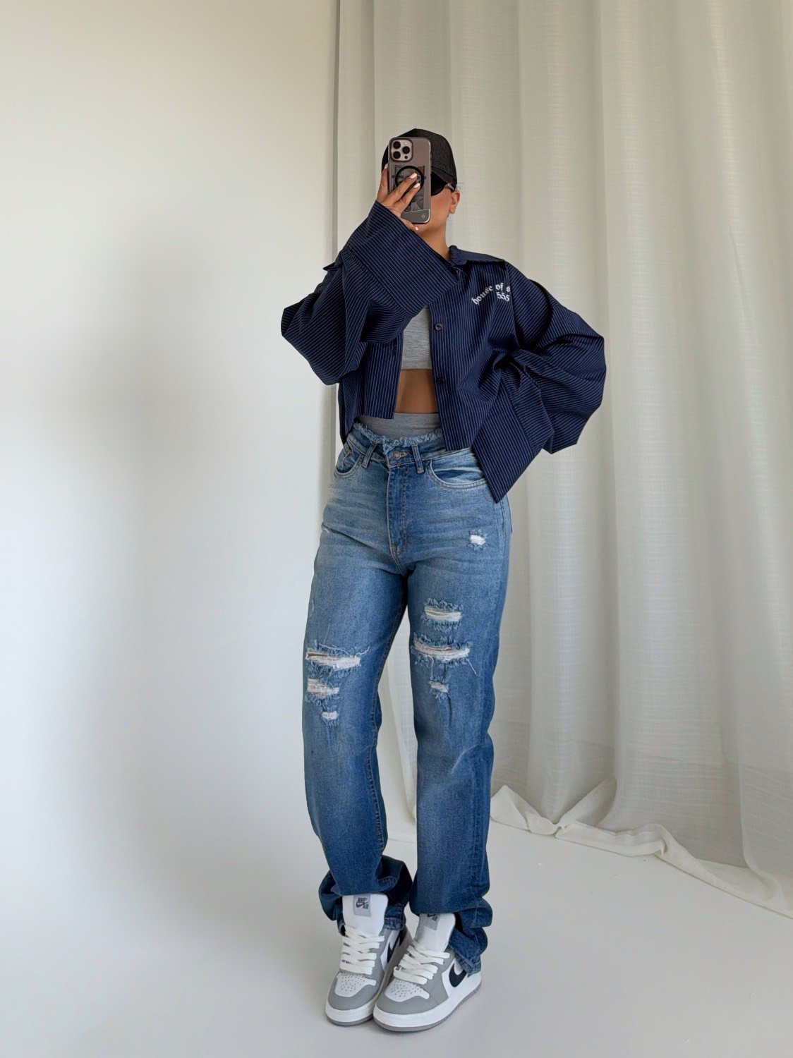 شلوار جین رگولار آبی YONO DENIM کد : 70698