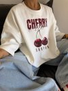 تی شرت سفید باکسی CHERRY BERRY کد : 103917 - Image 3