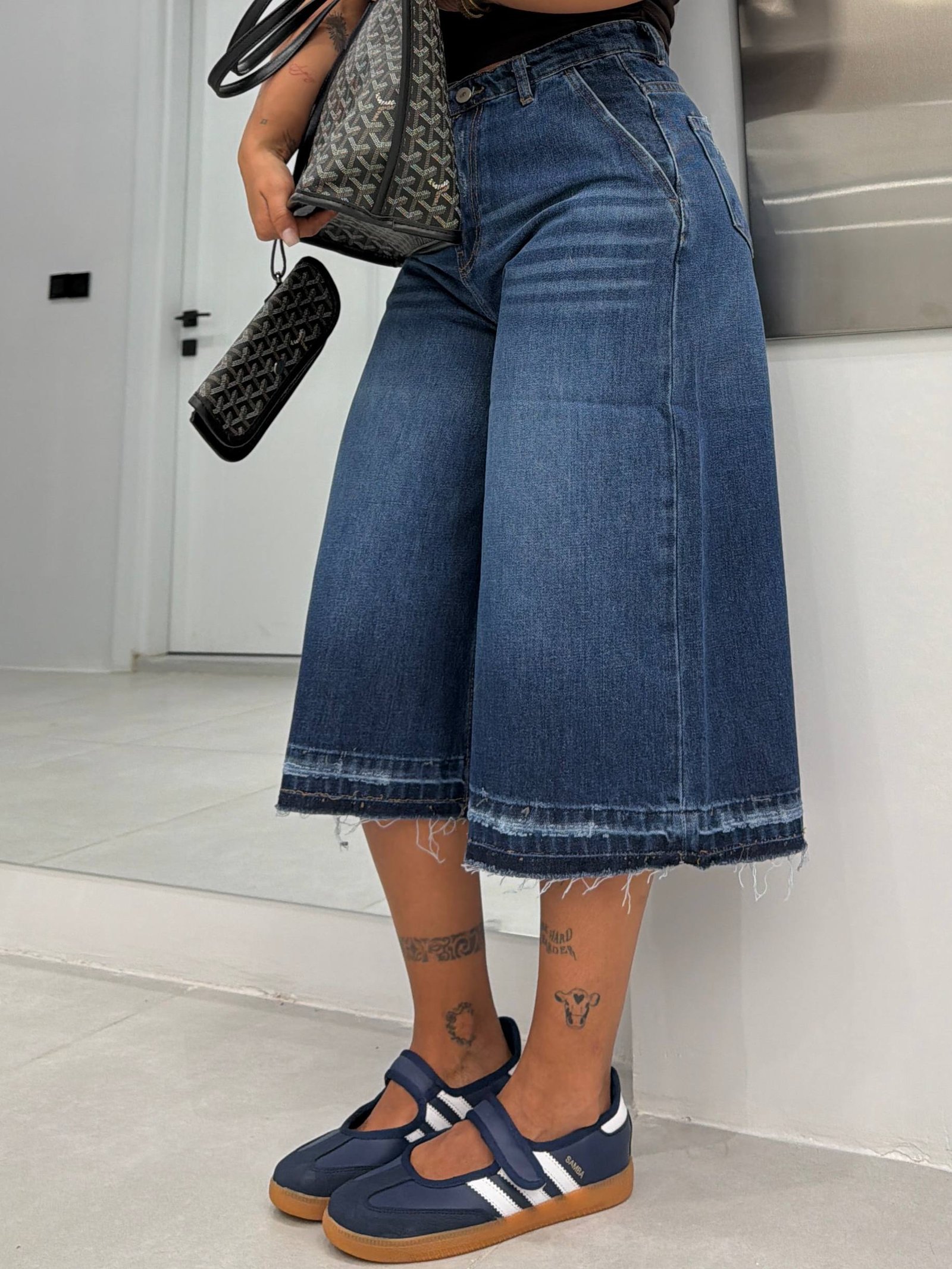 IMG_4320 شلوار جین واید لگ آبی تیره DENIM GERO کد : ۷۰۷۲۰ - Image 1